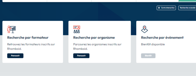Une capture d'écran de la page d'accueil de rhomboid.fr